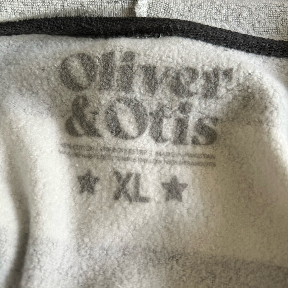 Charcoal and White Striped Hoodie - Picture 3 of 7